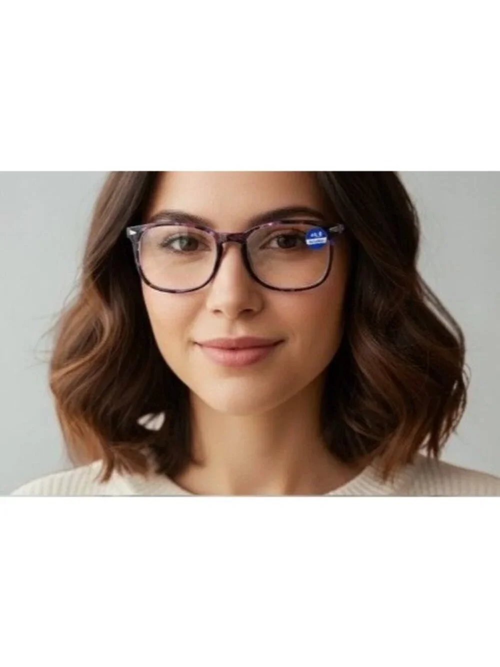 Set Of 2 Reading Glasses +5.0 Blue Light Filter Square Frame Floral & Tortoise